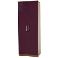 Knightsbridge Aubergine Wardrobe - Tall 2ft 6in Plain