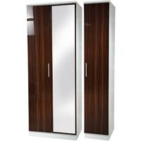 Knightsbridge Ebony Triple Wardrobe - Tall with Mirror