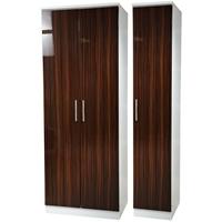 knightsbridge ebony triple wardrobe tall plain