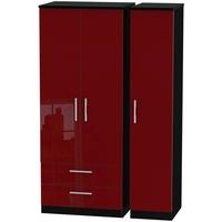 Knightsbridge Ruby Triple Wardrobe with 2 Drawer