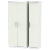 Knightsbridge Kaschmir Matt and White Triple Plain Wardrobe