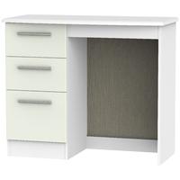 knightsbridge kaschmir matt and white dressing table vanity knee hole