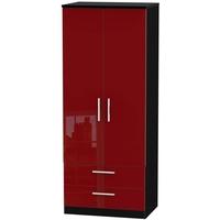 knightsbridge ruby wardrobe 2ft 6in with 2 drawer