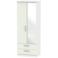 knightsbridge kaschmir matt and white wardrobe tall 2ft 6in with 2 dra ...