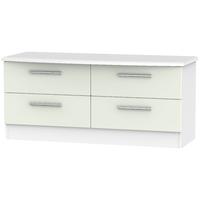 knightsbridge kaschmir matt and white bed box 4 drawer