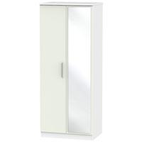 Knightsbridge Kaschmir Matt and White Wardrobe - 2ft 6in with Mirror