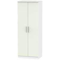 Knightsbridge Kaschmir Matt and White Wardrobe - Tall 2ft 6in with Double Hanging