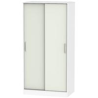 Knightsbridge Kaschmir Matt and White Sliding Wardrobe - Wide