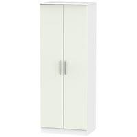 knightsbridge kaschmir matt and white wardrobe tall 2ft 6in plain