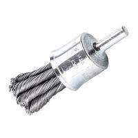 knot end brush with shank 29mm x 035 steel wire