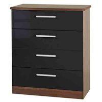 knightsbridge 4 drawer chest knightsbridge 4 dr chest ruby gloss white ...