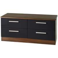 Knightsbridge 4 Drawer Bed Box Knightsbridge - 4 Dr Bed Box - Ebony Gloss - Cream Base Colour