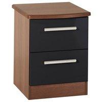 Knightsbridge 2 Drawer Bedside Cabinet Knightsbridge - 2 Dr Locker - Pink Gloss - Cream Base Colour