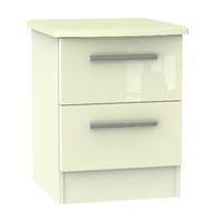 knightsbridge 2 drawer bedside cabinet knightsbridge 2 dr locker cream ...