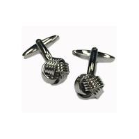 knot chrome cufflinks