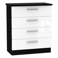 knightsbridge 4 drawer chest knightsbridge 4 drawer chest white gloss  ...