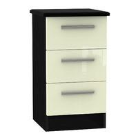 knightsbridge 3 drawer bedside cabinet knightsbridge 3 drawer bedside  ...