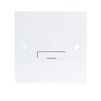 KnightsBridge 13A White Connection Unit 3 Amp Fused & Flex Outlet Electric Wall Plate