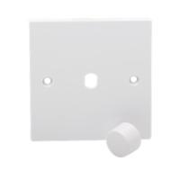 knightsbridge 1g white electric dimmer plate electric wall switch with ...