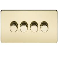 knightsbridge 60 400w 4g 2 way 230v screwless polished brass electric  ...