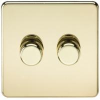 knightsbridge 60 400w 2g 2 way 230v screwless polished brass electric  ...