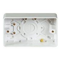 KnightsBridge Pure 47mm 2G Pattress Box With Earth Terminal for PURE Range
