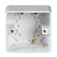 KnightsBridge Pure 47mm 1G Pattress Box With Earth Terminal For PURE Range