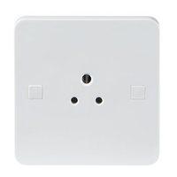 knightsbridge pure 9mm 5a white round pin 1g single 230v unswitched so ...