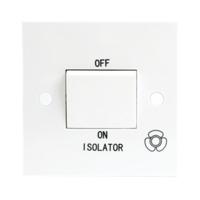 knightsbridge 10a white 1g 3 pole 230v electric fan isolator switch