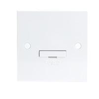 KnightsBridge 13A White Connection Unit Fused & Flex Outlet Electric Wall Plate