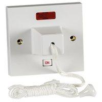 knightsbridge 45 amp double pole ceiling pullcord switch with neon