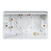 KnightsBridge Pure 25mm 2G Pattress Box With Earth Terminal For PURE Range