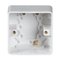 KnightsBridge Pure 35mm 1G Pattress Box With Earth Terminal For PURE Range