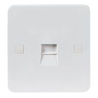 knightsbridge pure 4mm 1g white telephone master socket flush wall swi ...