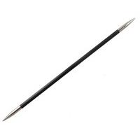 KnitPro 15 cm x 4 mm Karbonz Double Pointed Needles, Black and Silver