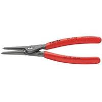 KNIPEX 49 11 A3 SB Precision Circlip Pliers for external circlips on shafts grey atramentized with non-slip plastic coating 225 mm (Blister Packed)