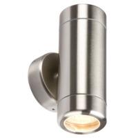 KnightsBridge Fixed IP65 Stainless Steel Indoor Outdoor Double Wall Light