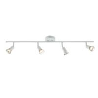 KnightsBridge Ceiling Light GU10 50 Watt 4 Spotlight Bar White LED Compatible