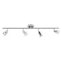 KnightsBridge Ceiling Light GU10 50 Watt 4 Spotlight Bar Chrome LED Compatible