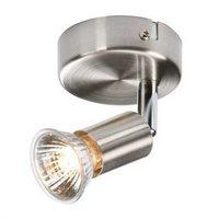 knightsbridge ceiling light gu10 50 watt single spotlight brushed chro ...