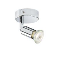 KnightsBridge Ceiling Light GU10 50 Watt Single Spotlight Chrome LED Compatible