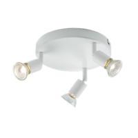 knightsbridge ceiling light gu10 50 watt 3 spotlight bar white led com ...