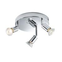 KnightsBridge Ceiling Light GU10 50 Watt 3 Spotlight Bar Chrome LED Compatible