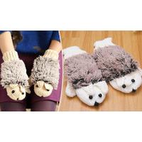 Knitted Hedgehog Mittens - 6 Colours