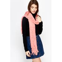 knitted tassel scarf