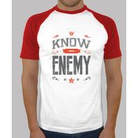 know your enemy tshirt baseball man