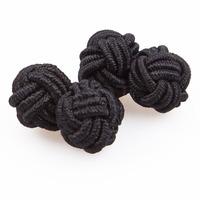 knot black cufflinks