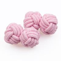 knot baby pink cufflinks