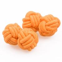 knot orange cufflinks