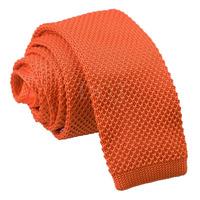 Knitted Burnt Orange Tie